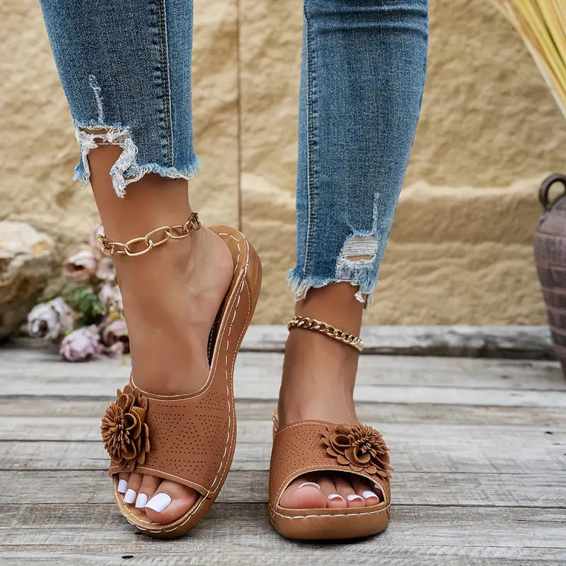 FLORA | Sandales orthopédiques avec motif floral