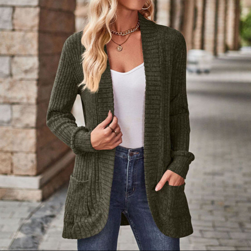 LUCILLE™ - Cardigan léger à manches longues et ouvert à l'avant