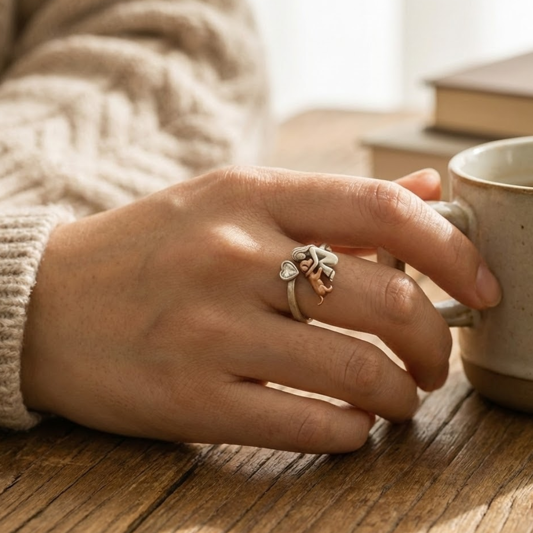 Bague ajustable – “Toujours dans Mon Cœur” Originale