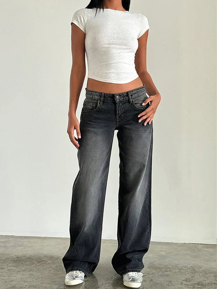 SYLVAINE™ – Jean Baggy Vintage Décontracté