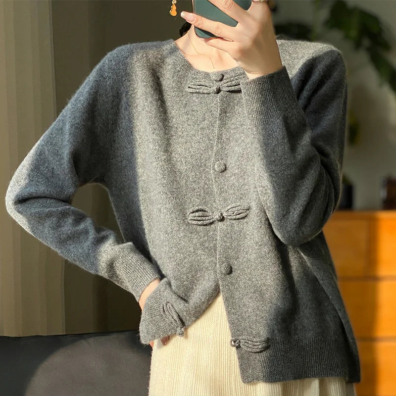 BELLA™ - Cardigan Chic avec Nœud