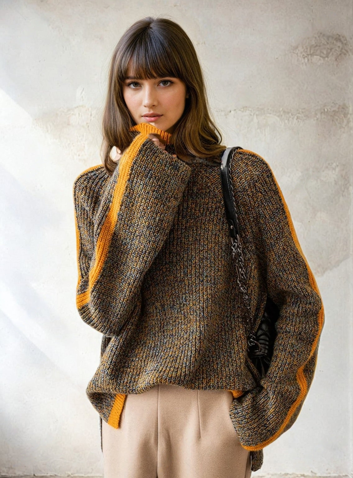 Zoé | Pull à col roulé en tricot