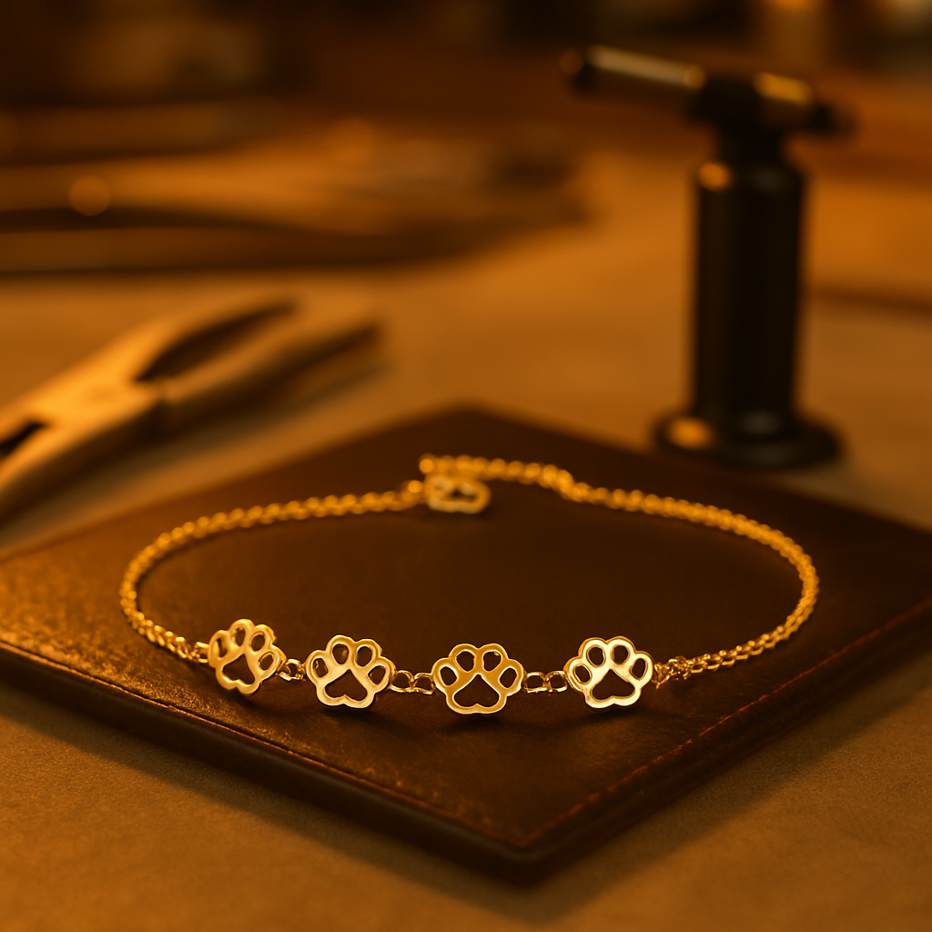 Bracelet avec empreinte de patte – Taille réglable