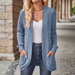 LUCILLE™ - Cardigan léger à manches longues et ouvert à l'avant