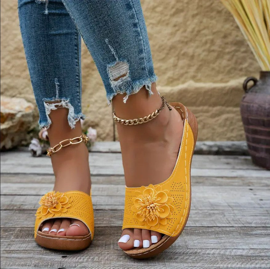 FLORA | Sandales orthopédiques avec motif floral