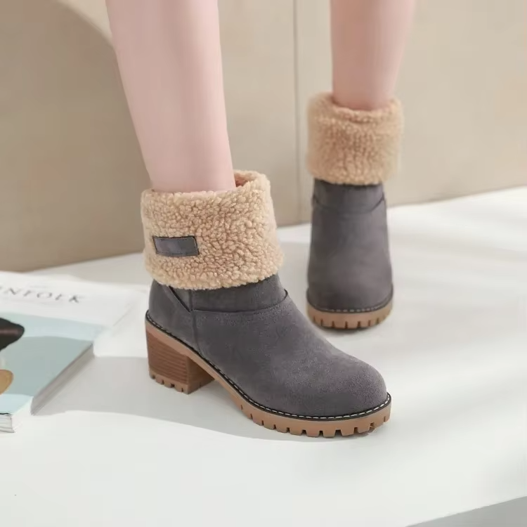 Luisa™ – Bottes de neige en cuir élégantes et chaudes