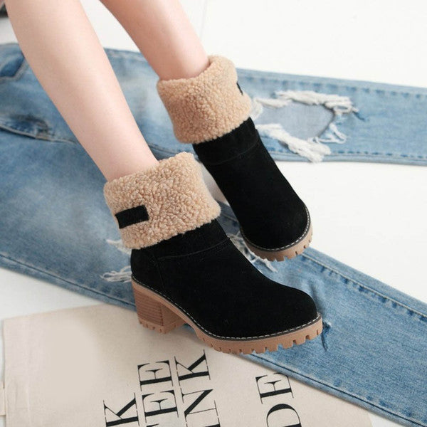 Luisa™ – Bottes de neige en cuir élégantes et chaudes