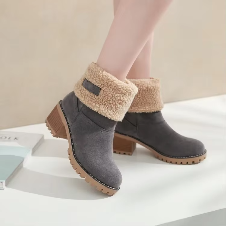 Luisa™ – Bottes de neige en cuir élégantes et chaudes